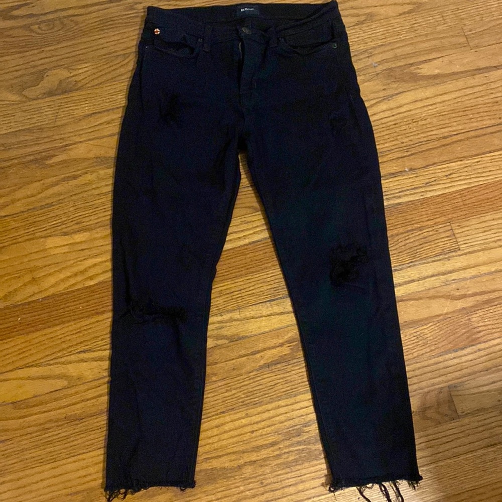 HUDSON 🇬🇧 AUTHENIC 28S mid rise nico black skinny Jean zip fly women’s